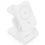 AISENS Cargador Inalámbrico 4 en 1 con Power Bank 5000mAh, Blanco